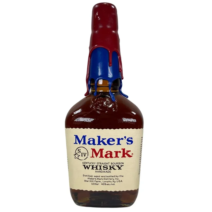 2001 Makers Mark It’s That Time of Year Again Red/Blue Wax Kentucky Straight Bourbon Whisky