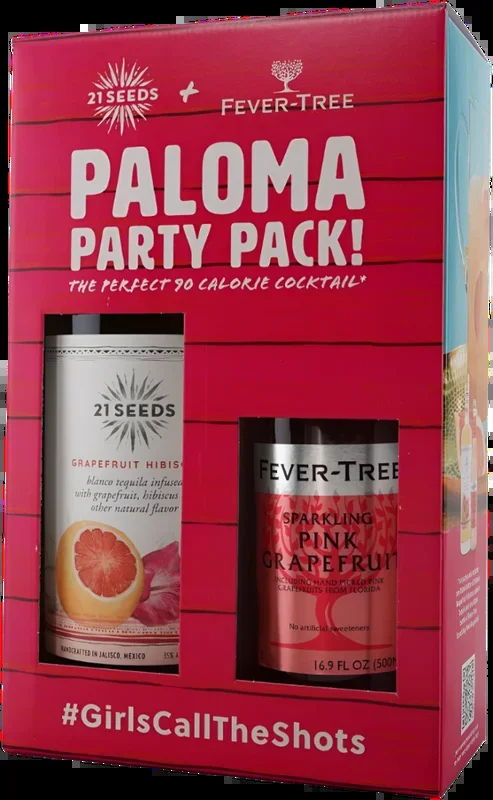 21 SEEDS TEQUILA GRAPEFRUIT HIBISCUS GFT PACK W/ FEVER TREE SPARKLING PINK GRAPEFRUIT 750ML