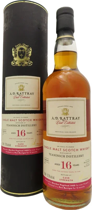 A.D. Rattray Teaninich 16 Year Old Single Malt Whisky 2007 700ml