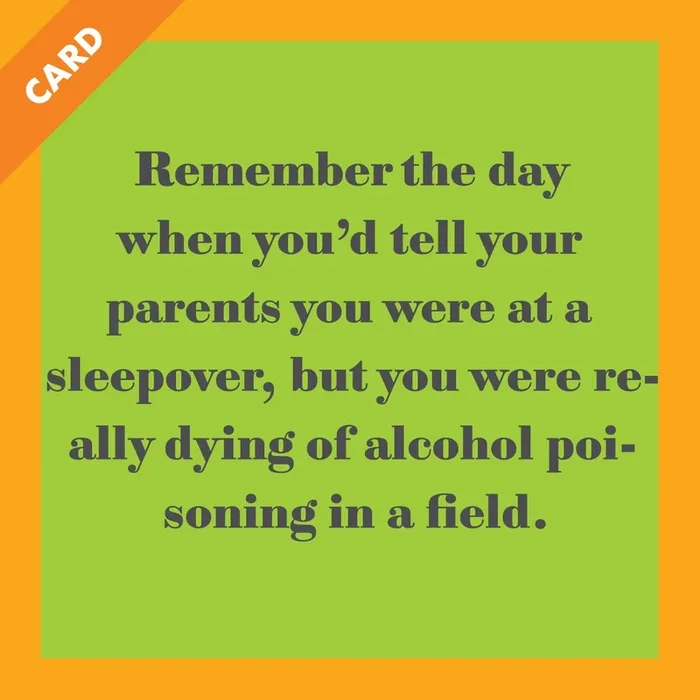 Alcohol Poisoning Card
