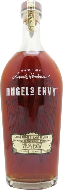 Angel’s Envy “Mission Exclusive” Single Barrel Bourbon Finished in Port Wine Barrels 110 Proof 750ml