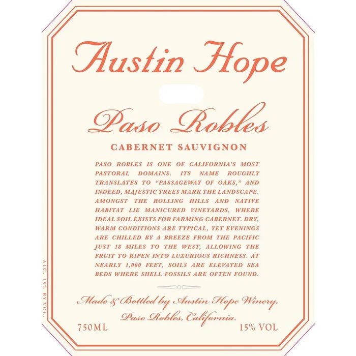 Austin Hope Paso Robles Cabernet Sauvignon 750ml