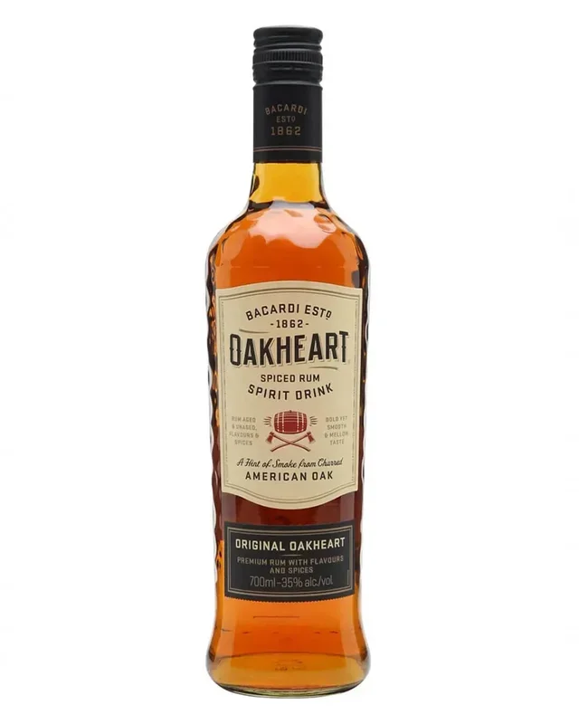 Bacardi Oakheart Smooth & Spiced Rum, 70 cl