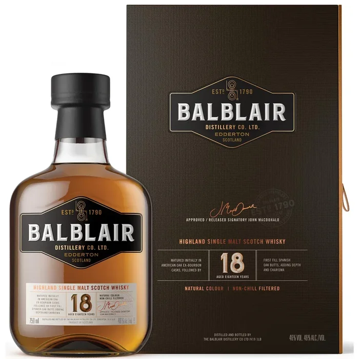 Balblair Single Malt Scotch 18 Year