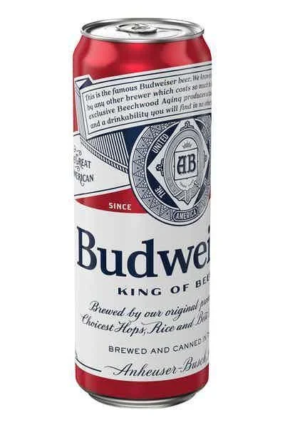 Beer 25oz Can Budweiser