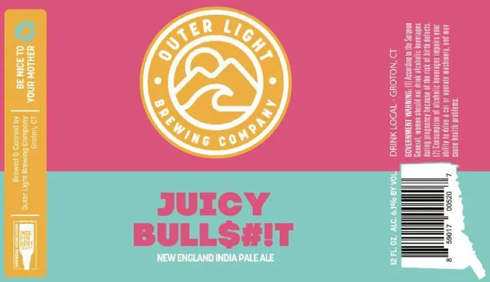 Beer Outer Light Brewing Co 4pk juicy Bull$#!T