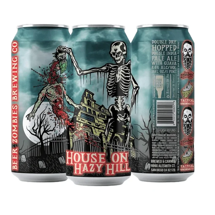 Beer Zombies Brewing Co. ‘House On Hazy Hill’ DIPA Beer 4-Pack