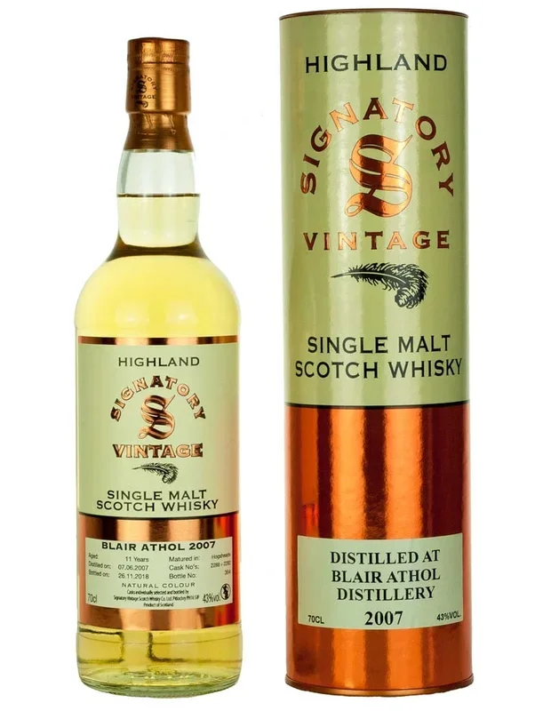 Blair Athol 11 Year Old 2007 Signatory Highland