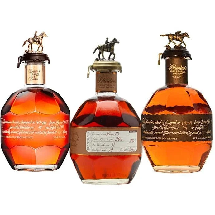 Blanton’s Straight from the Barrel Bourbon & Black Label & Gold Foreign Edition Bundle