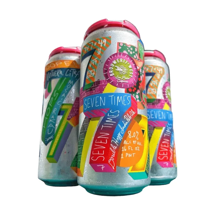 Brouwerij West 7 Times 7 Hazy DIPA Beer 4-Pack