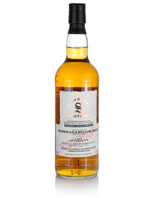 Bunnahabhain (Staoisha) 10 Year Old 2013 Signatory 100-Proof Edition #7