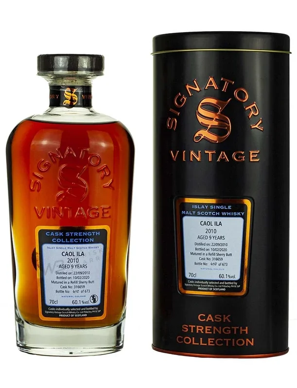 Caol Ila 9 Year Old 2010 Signatory Cask Strength