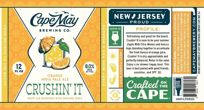 Cape May Crushin It Orange IPA 6 pk