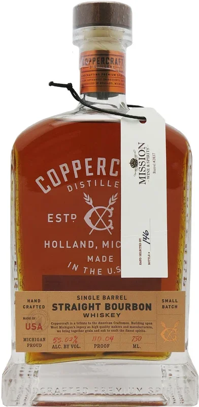 Coppercraft “Mission Exclusive” 9 Year Old Cask Strength Bourbon 110.04 Proof 750ml