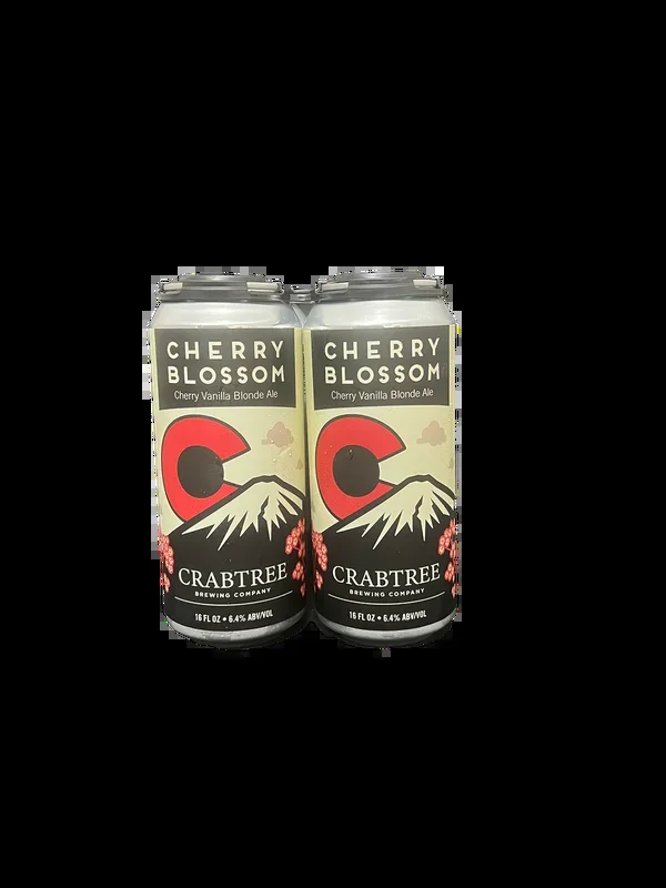 Crabtree Cherry Blossom Cherry Vanilla Blonde Ale 4 Pack Cans