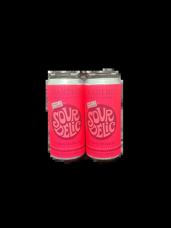 Crabtree Sourdelic Raspberry Tart Sour Ale 4 Pack Cans