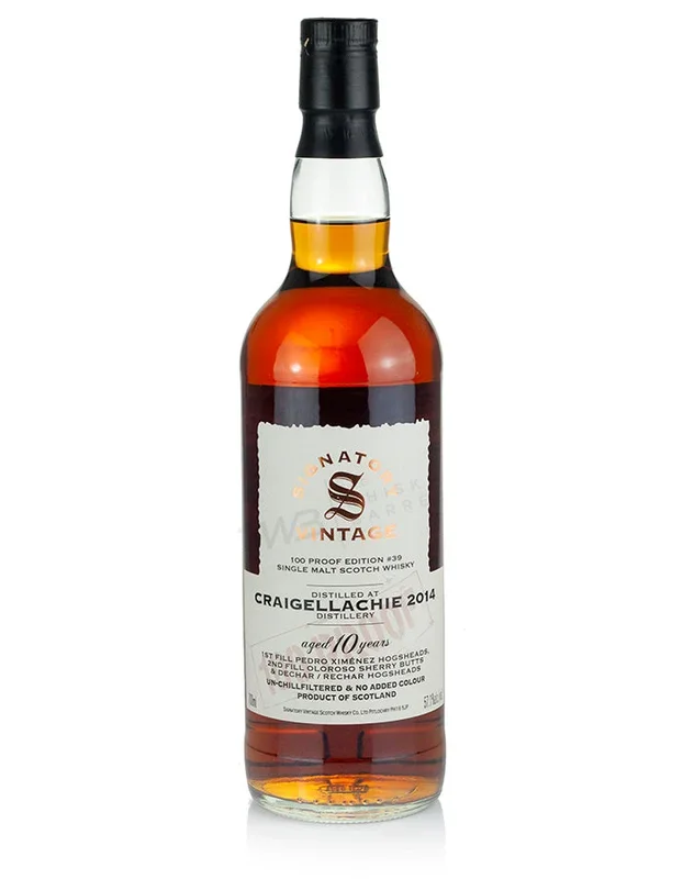 Craigellachie 10 Year Old 2014 Signatory 100-Proof Edition #39