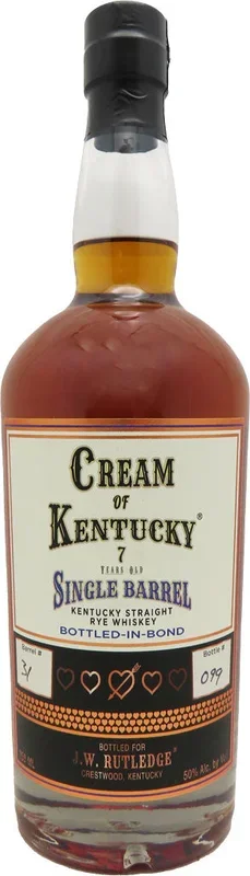Cream of Kentucky Single Barrel BIB Straight Rye Whiskey 7 Year Old 750ml