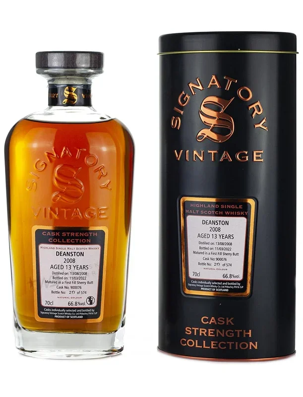 Deanston 13 Year Old 2008 Signatory Cask Strength