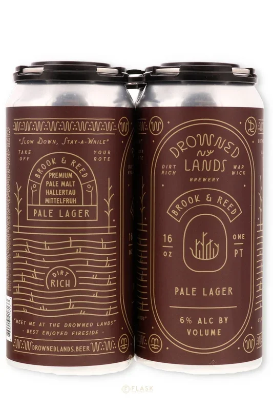 Drowned Lands Brook and Reed Pale Lager 4pk 16oz can