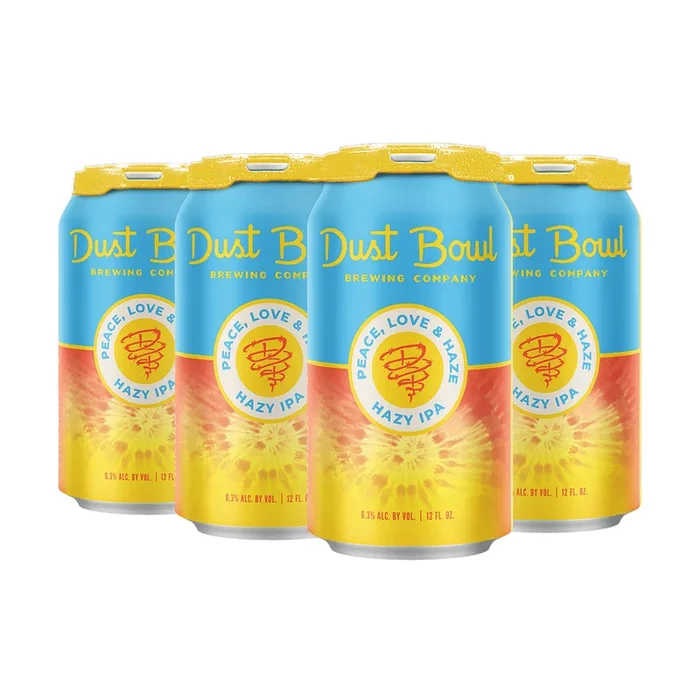 Dust Bowl Brewing Co. Peace, Love & Haze Hazy IPA Beer 6-Pack