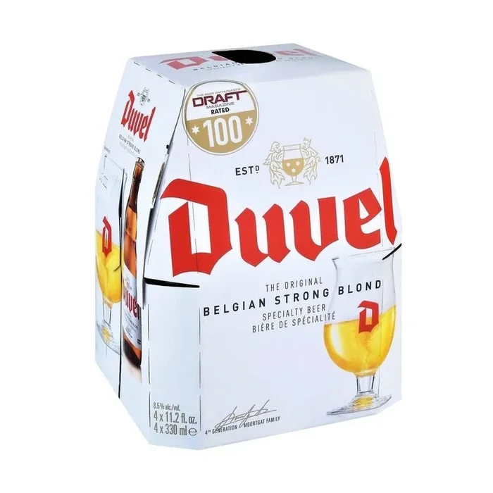 Duvel Belgian Strong Blond Beer 4-Pack