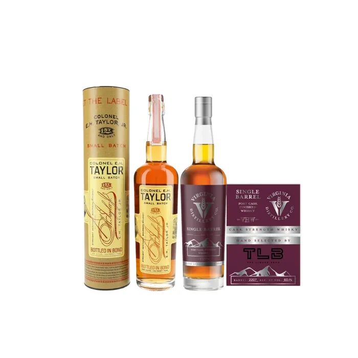 EH Taylor Small Batch and Virginia Distillery Cask Strength Whiskey X TLB