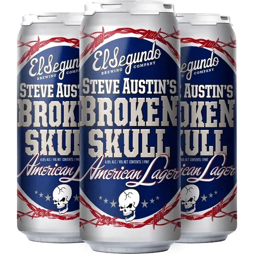 El Segundo Brewing Co. Steve Austin’s Broken Skull American Lager Beer 4-Pack