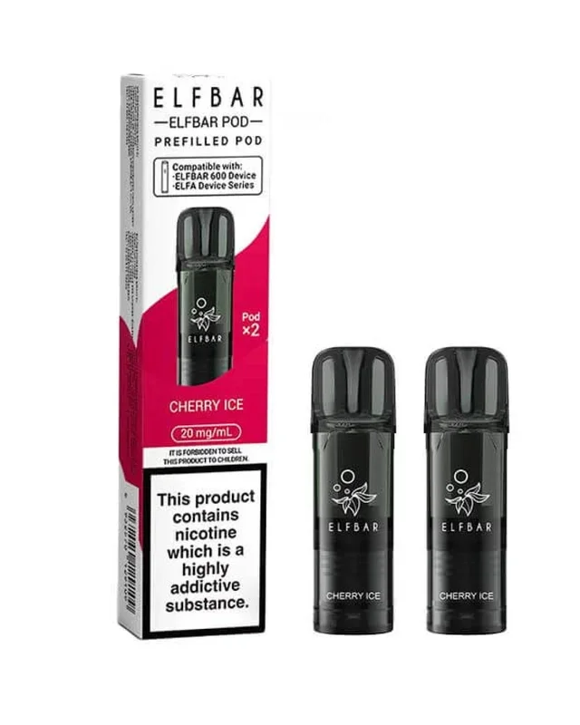 Elf Bar 600 Cherry Ice 2 Pack Prefilled Pods