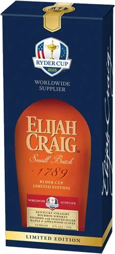 Elijah Craig Toasted Barrel Ryder Cup Limited Edition Bourbon Whiskey 2025 750ml