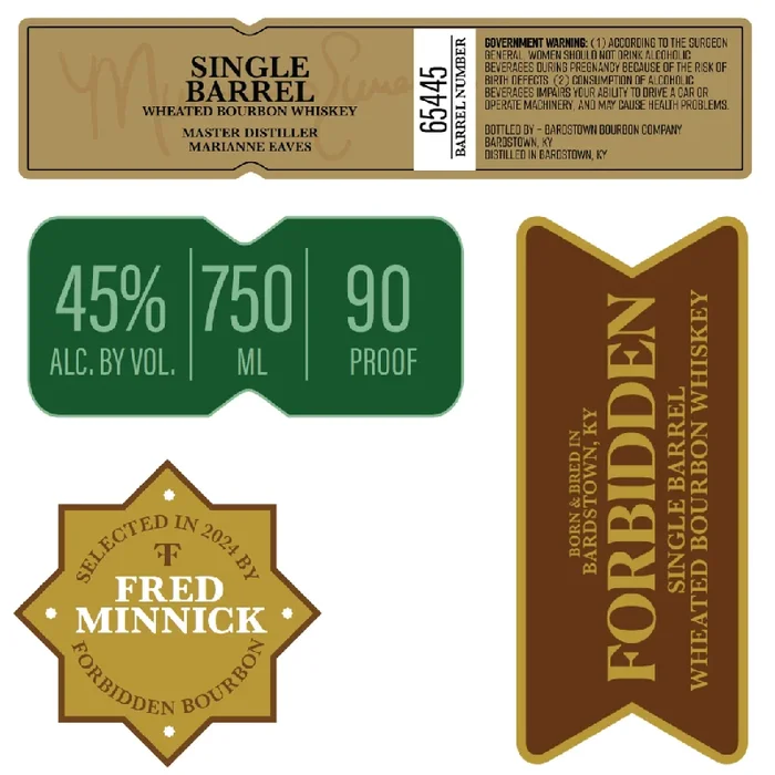 Forbidden Single Barrel Wheated Bourbon Whiskey