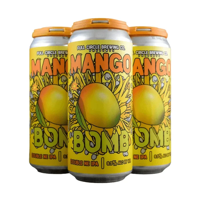 Full Circle Brewing Co. Mango Bomb Double NE IPA Beer 4-Pack