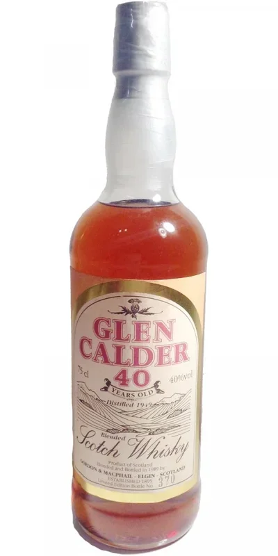 Glen Calder 40 Year Old (D.1949 B.1989) Gordon & MacPhail Scotch Whisky