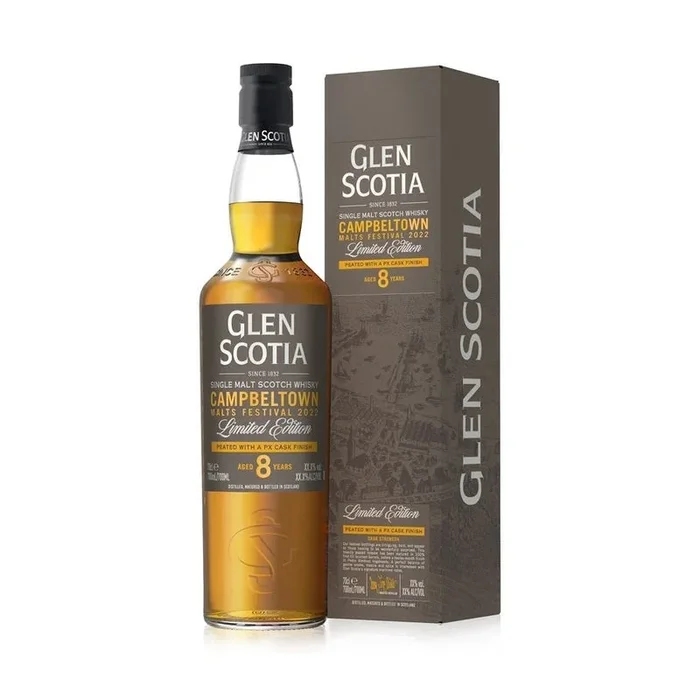 Glen Scotia Campbeltown ‘Malts Festival’ 2022 Peated PX Cask Finish 8 Year Old Single Malt Scotch Whisky