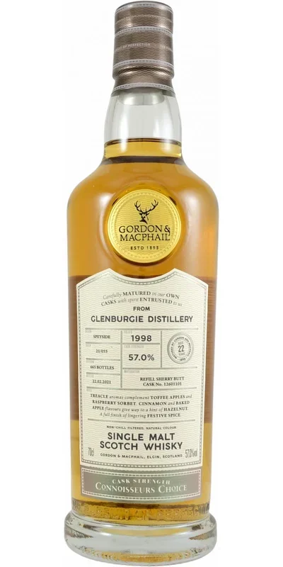 Glenburgie 22 Year Old (D.1998,B.2021) Distillery Labels Gordon & MacPhail Scotch Whisky | 700ML
