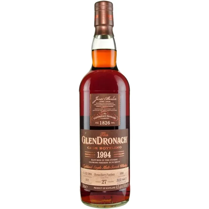 Glendronach 27 Year Old Vintage Oloroso Puncheon 1994 Scotch Whisky