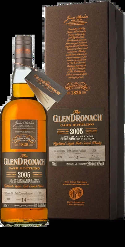 GLENDRONACH SCOTCH SINGLE MALT MATURED IN PEDRO XIMENEZ PUNCHEON 2005 14YR 750ML