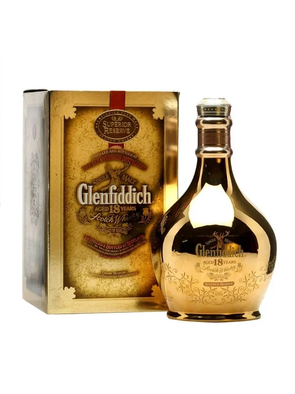 Glenfiddich 18 Year Old Superior Reserve, Gold Decanter Scotch Whisky | 700ML