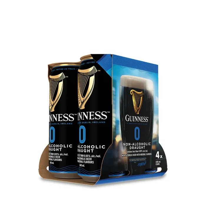 Guinness 0 N/A Stout 14.9oz 4pk