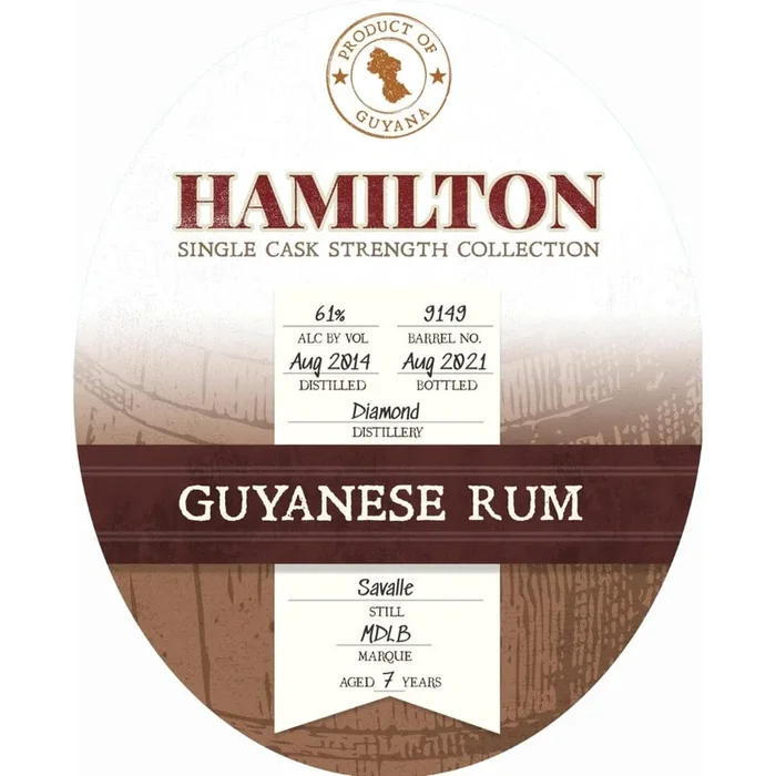 Hamilton Demerara #9149 by Diamond Distillery Guyana 2014