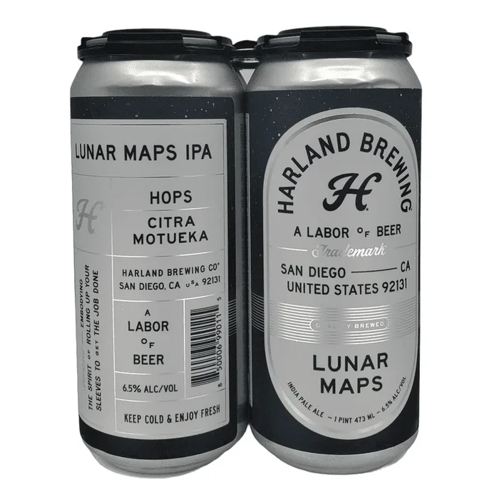 Harland Brewing Lunar Maps IPA Beer 4-Pack
