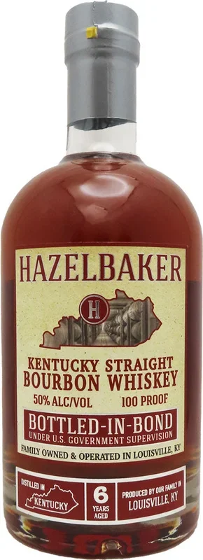 Hazelbaker Bottled in Bond Straight Bourbon Whiskey 6 Year Old 750ml