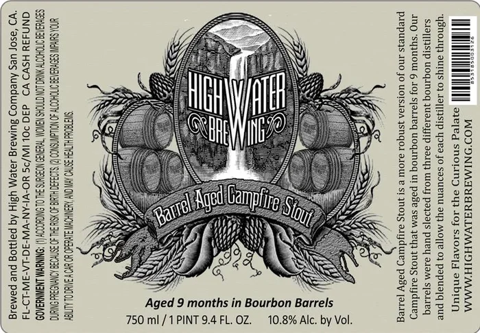 High Water Barrel Aged Campfire Stout 750ml