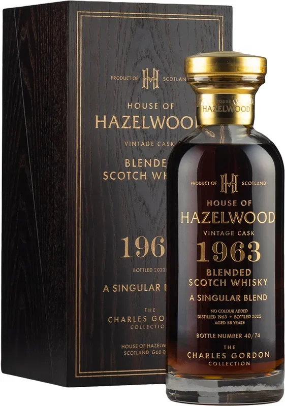 House of Hazelwood Charles Gordon Collection 1963 “A Singular Blend” 58 year Blended Whisky 700ml
