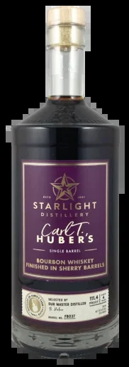 Huber’s Starlight Distillery Bourbon Finished in Sherry Barrel Limited Release Whiskey