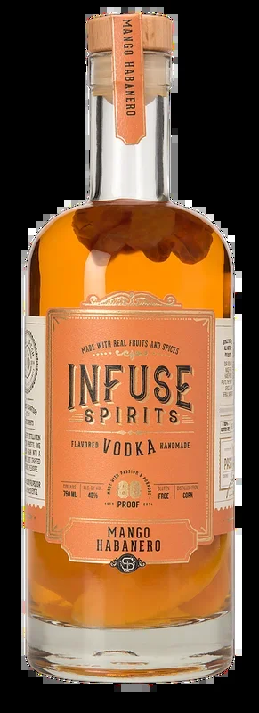 INFUSE SPIRITS VODKA MANGO HABANERO REAL FRUIT GLUTEN FREE 750ML