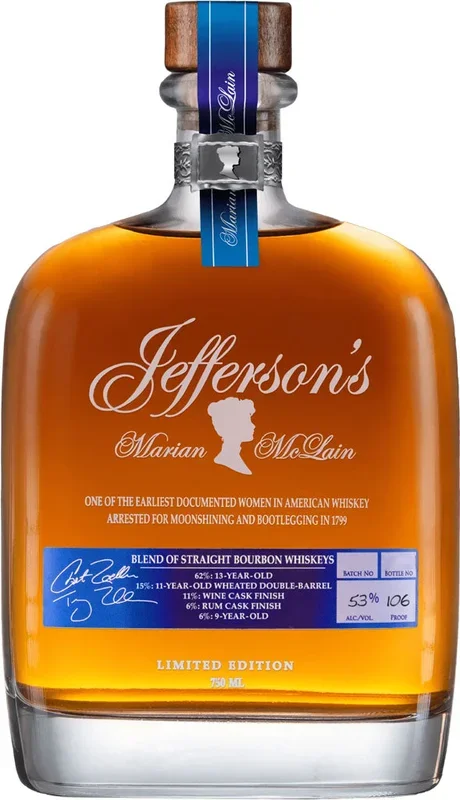 Jefferson’s Marian McLain Wheated Double Barrel Bourbon 750ml