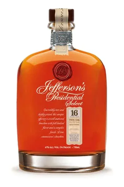 Jefferson’s Presidential Select 16 Year Old Twin Oak Straight Bourbon