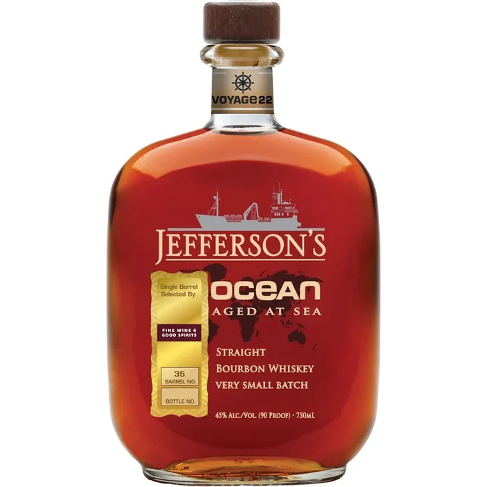 Jefferson’s Straight Bourbon Ocean Aged At Sea Wheated Mash Bill Single Barrel Whiskey
