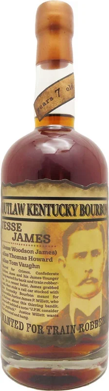 Jesse James Outlaw Bourbon Whiskey 7 Year Old 109.4 Proof 750ml